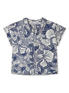 Camicia Gerald per neonato Bonpoint blu con colletto alla cubana S05YSHW00011 515 BONPOINT 
