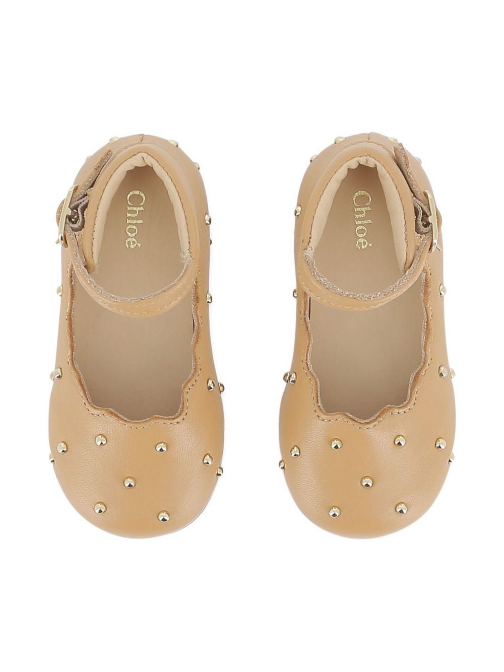 Ballerine per bambina Chloé Kids beige con orlo a smerlo C20729 31C CHLOE' KIDS 