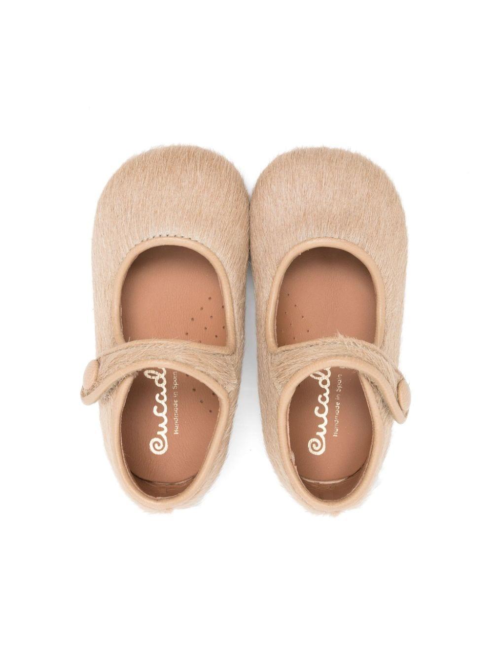 Ballerine per neonata Eli1957 beige in pelliccia cruelty-free 12036AK CAMEL ElI 