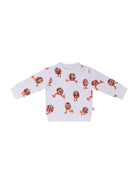 Felpa per neonato Stella McCartney Kids bianca con stampa basketball all-over TY4600 Z3566 100MC STELLA McCARTNEY KIDS 
