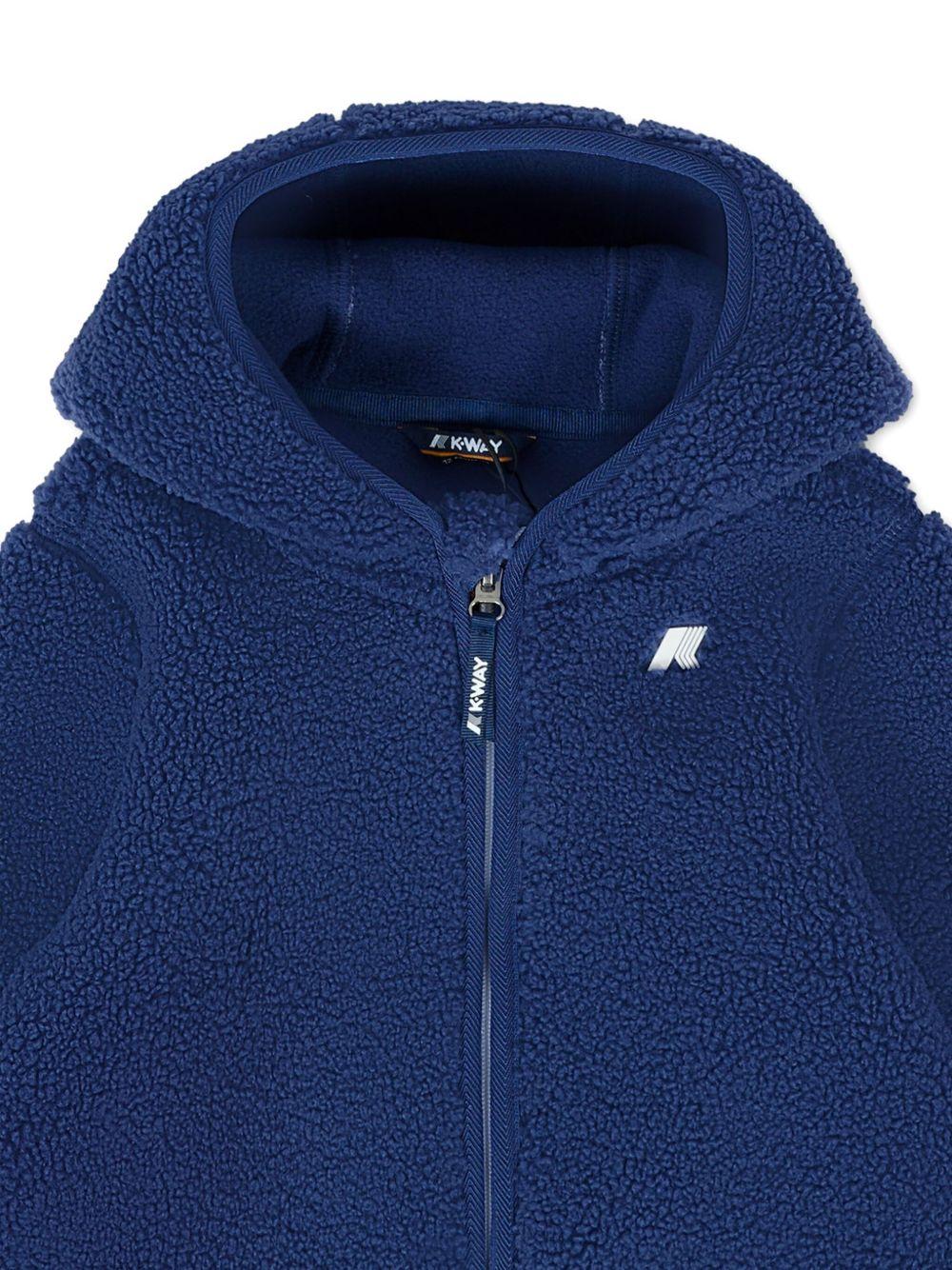 Giacca per neonati K-Way Kids The Jane blu in pile K41478W B3L K-WAY KIDS 
