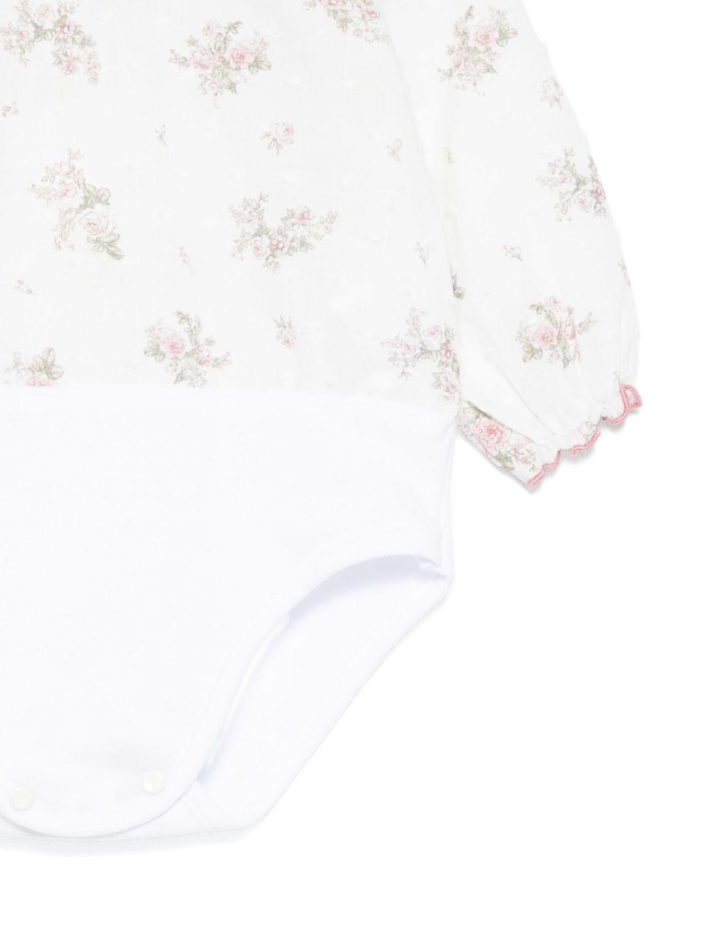 Tutina per neonata La Stupenderia rosa con pantaloni a campana con volant 1CBCT04 X42T24 LA STUPENDERIA 