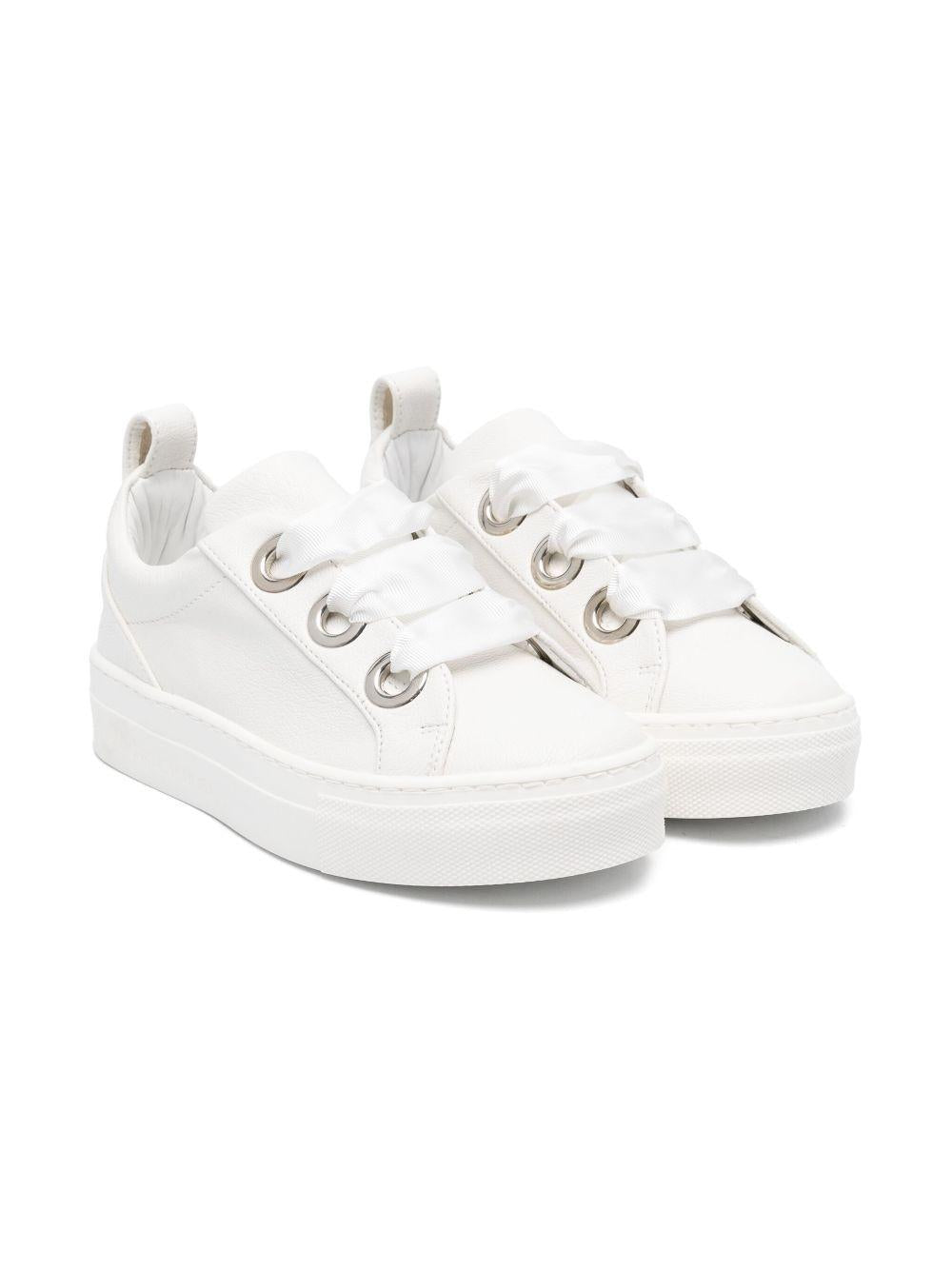 Sneakers per bambina Colorichiari bianco con soletta in pelle con logo FJ958172 4224 15 COLORICHIARI 