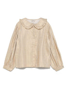 Camicia Suzei per bambina Donsje beige con tessuto mosso 4088900 00058 DONSJE 