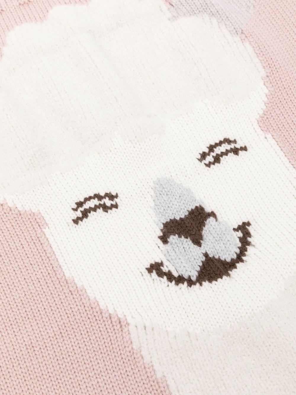 Coperta per neonata Gensami Kids rosa con ricamo lama COP-ALP-WE PINK GENSAMI 
