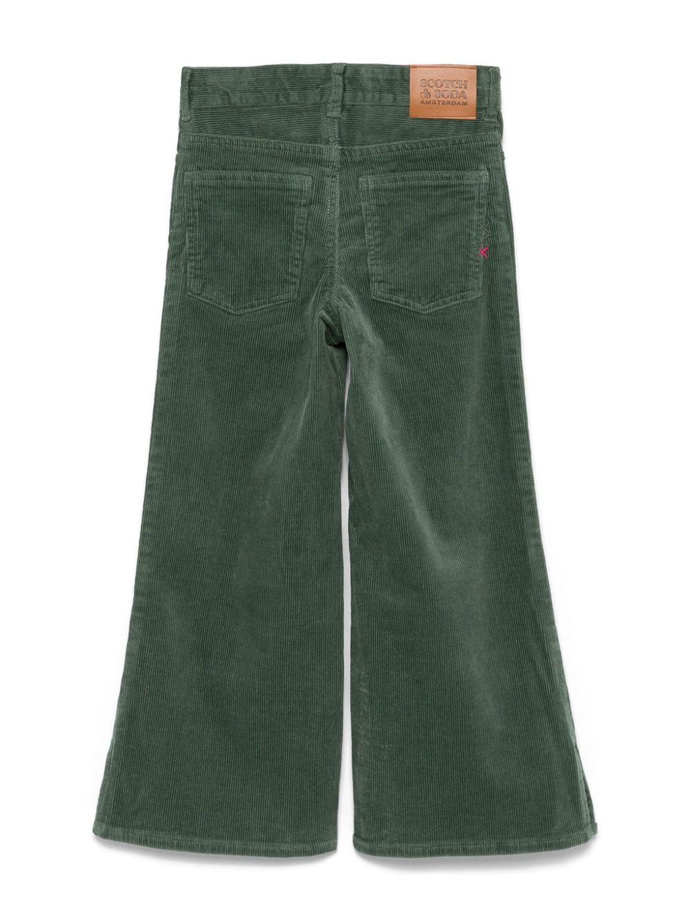 Jeans per bambina Scotch & Soda The Wave verde in velluto a coste 177994 300 SCOTCH&SODA 