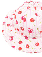 Cappello per neonata Moschino Kids bianco con stampa ciliegie all-over MDX028LLB66 83658 MOSCHINO KIDS 