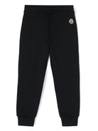 Pantaloni da tuta con stampa logo per bambino Moncler Enfant blu con toppa J29548H00005 899PS 778 MONCLER ENFANT 