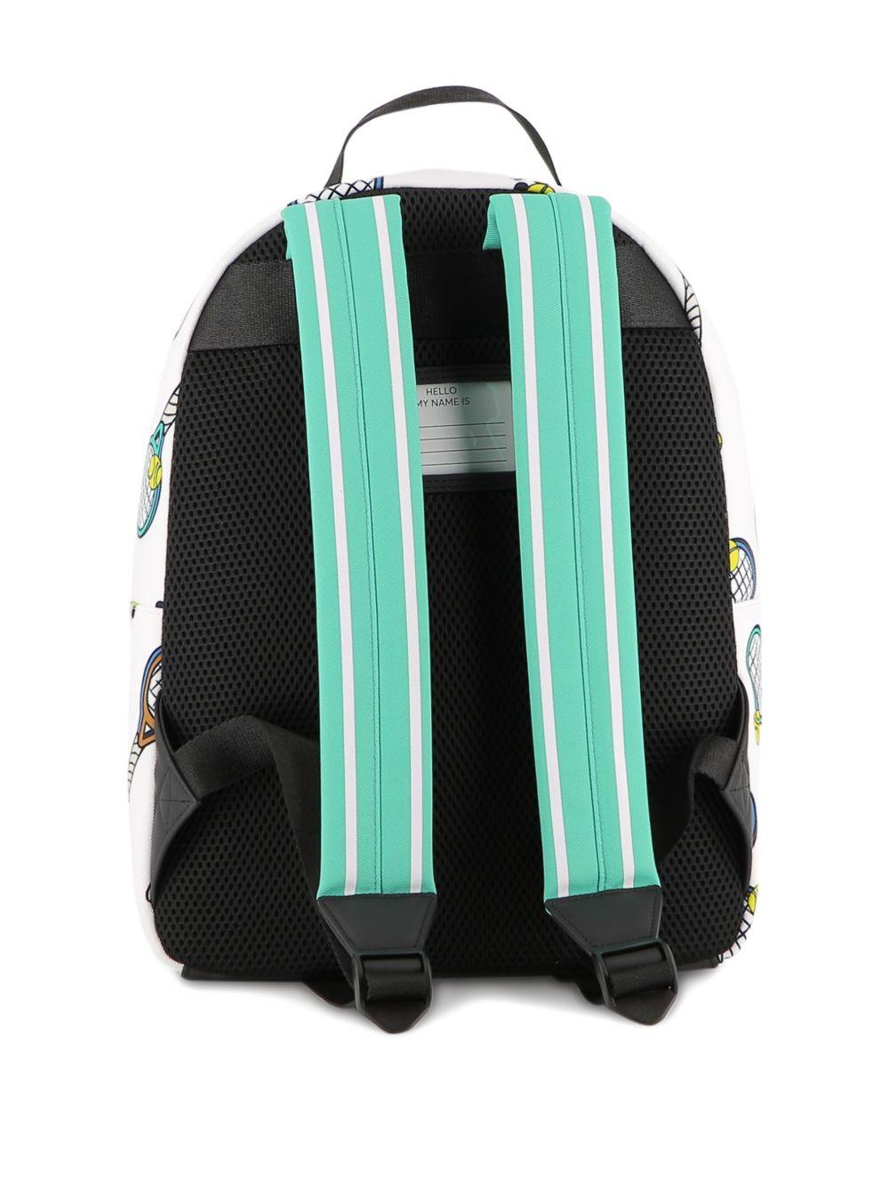 Zaino per bambino The Marc Jacobs Kids x Mickey Mouse multicolore con stampa racchette da tennis W60854 126 THE MARC JACOBS KIDS 