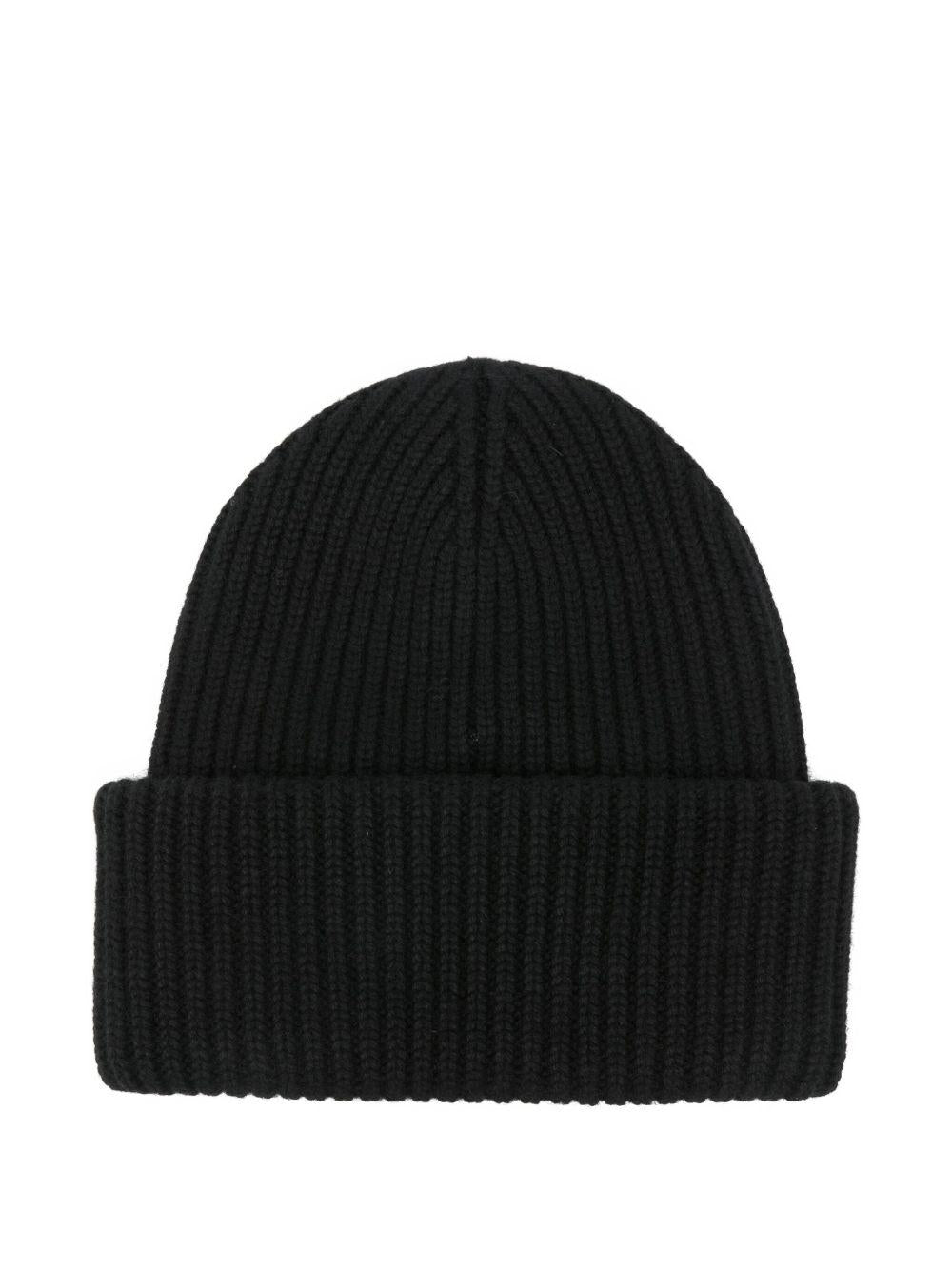 Berretto per bambino MC2 Saint Barth Kids nero con toppa con logo BRR0001 02298I MC2 ST. BARTH KIDS 