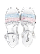 Sandali con fiocco per bambina Monnalisa argento con soletta imbottita 8CE015 5736 9075 MONNALISA 