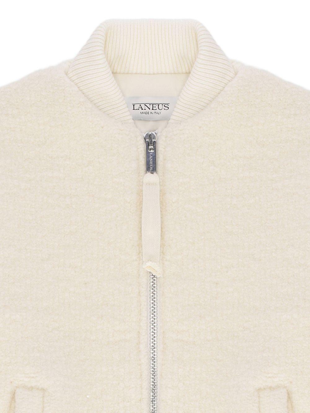 Giubbino per bambino Laneus Kids bianco con tasca applicata F5LKJUKJ027 013 LANEUS 