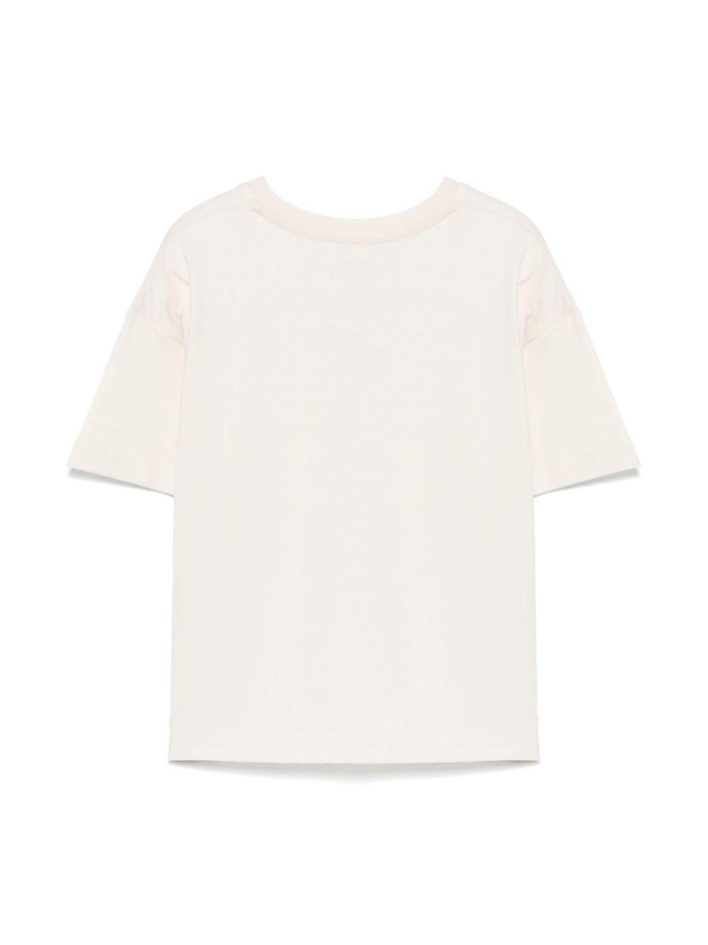 T-shirt con logo per bambina Calvin Klein Kids beige con orlo dritto IG0IG02136 CKS CALVIN KLEIN KIDS 