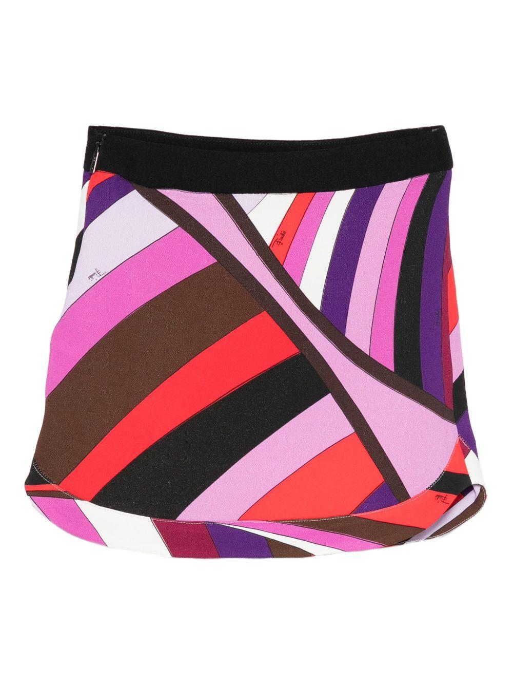 Gonna per bambina Emilio Pucci Junior rosa con stampa iridescente PX7A61 K0227 513RO EMILIO PUCCI JUNIOR 