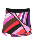 Gonna per bambina Emilio Pucci Junior rosa con stampa iridescente PX7A61 K0227 513RO EMILIO PUCCI JUNIOR 