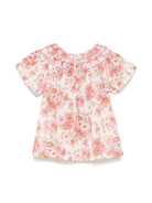 Blusa per bambina Bonpoint adelice rosa con stampa con fiori all-over S05GBLW00014 526 BONPOINT 