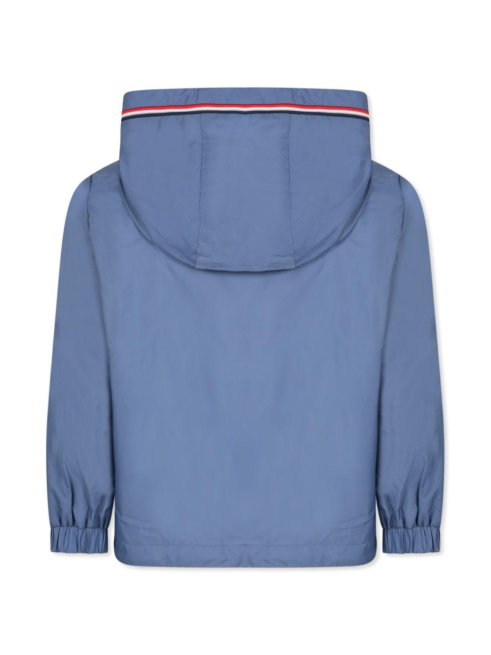 Giacca per bambino Moncler Enfant Granduc blu con applicazione sulla manica con logo K19541A0005353A5E 757 MONCLER ENFANT 