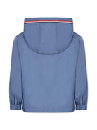 Giacca per bambino Moncler Enfant Granduc blu con applicazione sulla manica con logo K19541A0005353A5E 757 MONCLER ENFANT 