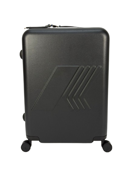 Trolley Eudoxieur per bambini K-Way Kids nero con monogramma K-Way in rilievo tono su tono K81439W USY K-WAY KIDS 