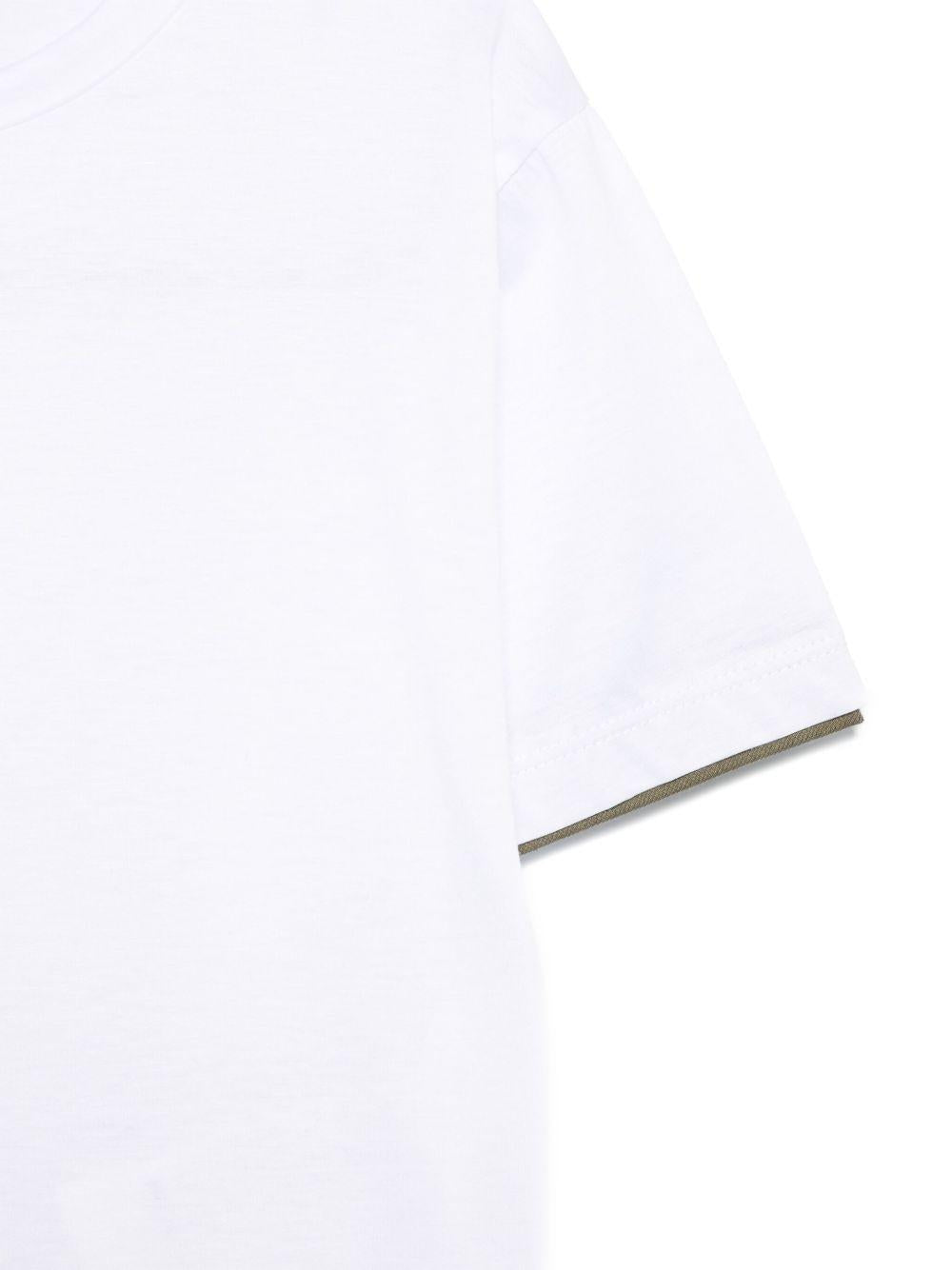 T-shirt per bambino Paolo Pecora Kids bianco con design a strati PP3912 B-VE PAOLO PECORA KIDS 