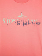T-shirt con stampa per bambino Stone Island Junior rosso con orlo dritto K1S162100010S0150 V0089 STONE ISLAND JUNIOR 