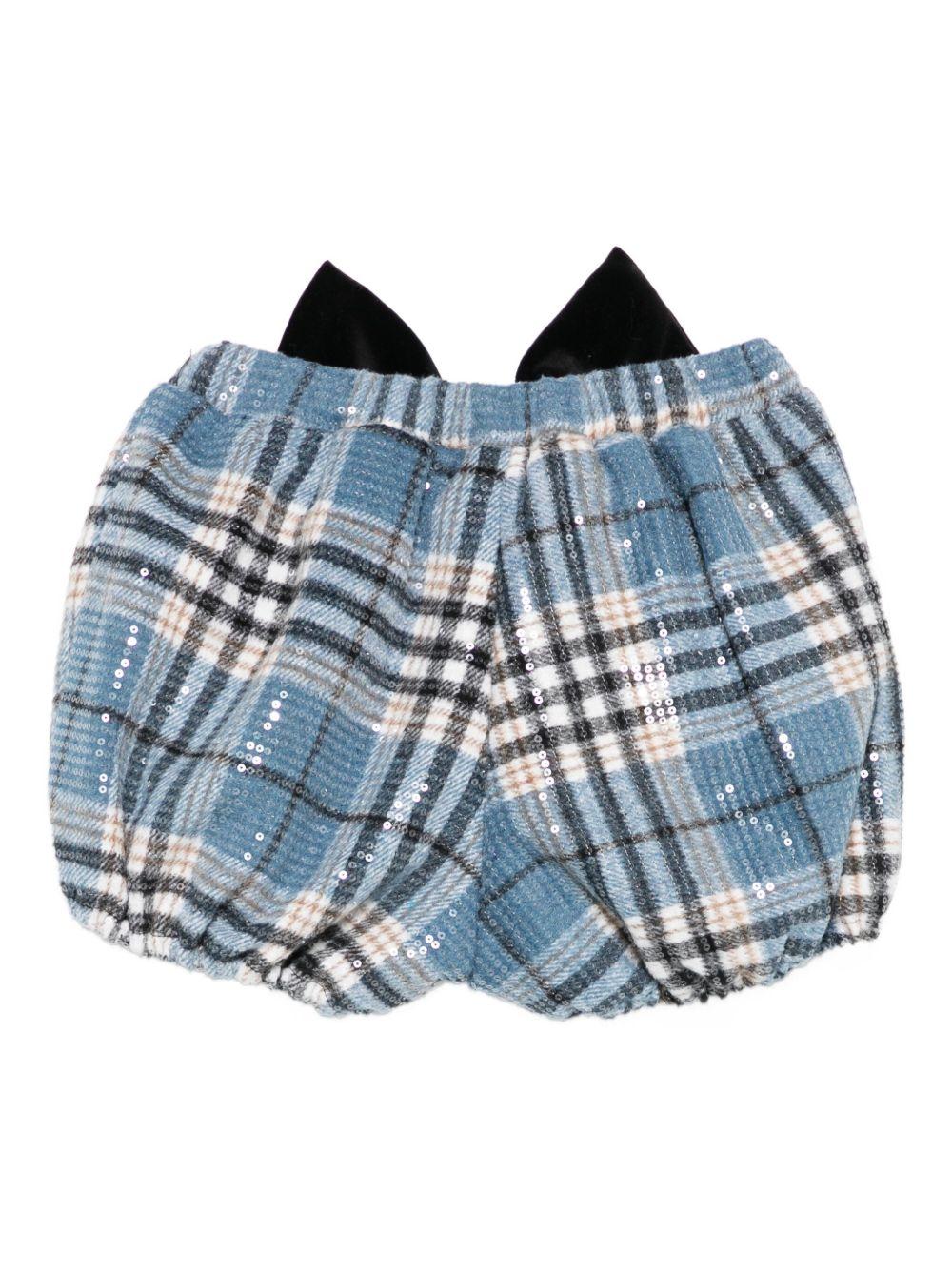 Shorts per bambina A'lapage azzurri con dettaglio fiocco blu AL32 AZZURRO A'LAPAGE 
