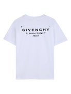 T-shirt per bambino Givenchy Kids bianca con stampa logo sul davanti H31075 10P GIVENCHY KIDS 