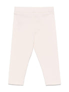 Leggings per neonata Moncler Enfant rosa con applicazione logo sulla gamba K19518H0000289AUM 529 MONCLER ENFANT 