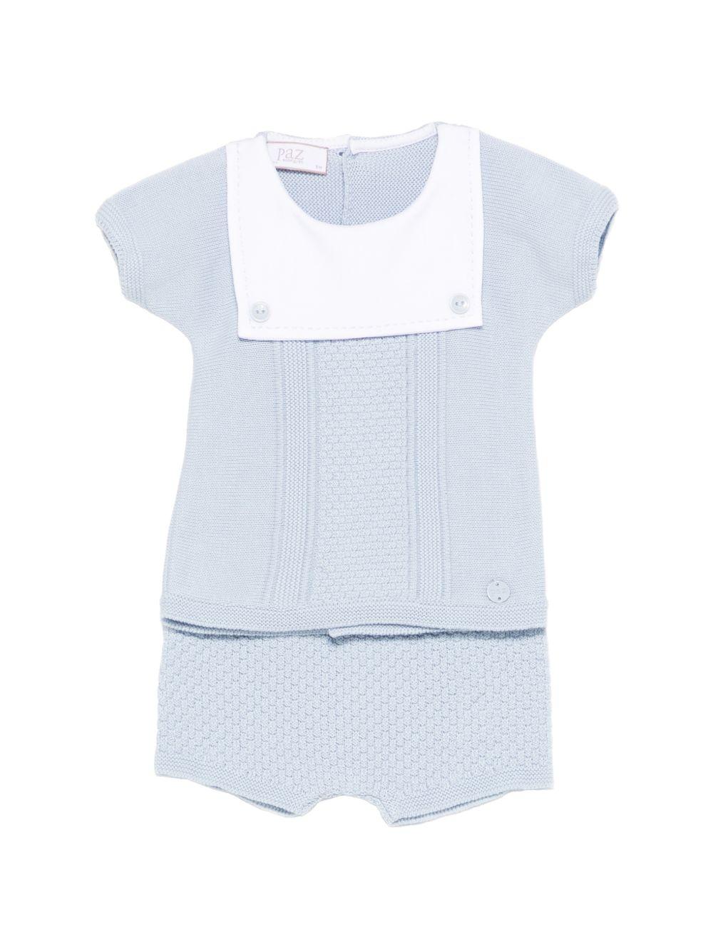 Set maglia con shorts per neonato Paz Rodriguez azzurro con bottoni 103C-123415 801 PaZ RODRIGUEZ 