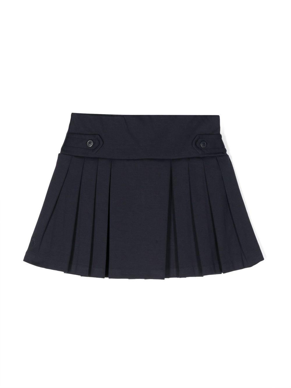 Gonna per bambina POLO RALPH LAUREN KIDS blu a vita alta plissettata 312749584 001 Ralph Lauren kids 