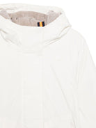 Giubbino per bambina K-Way Kids bianco con applicazione logo sul davanti K4137WW ASG K-WAY KIDS 