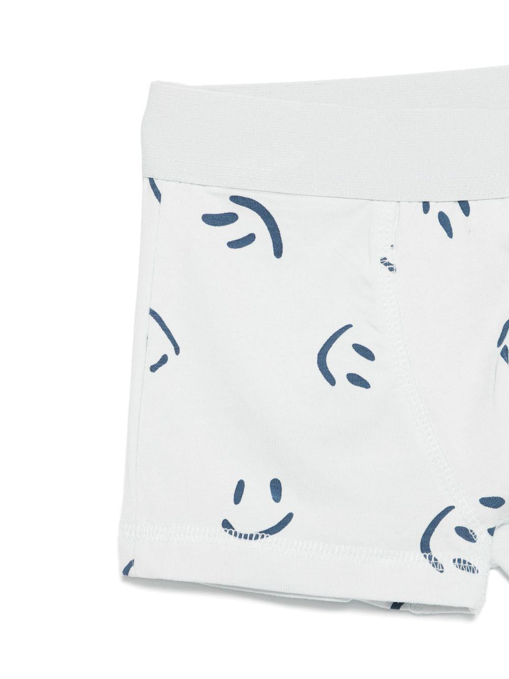 Set di due boxer per bambino Molo blu Justin con vita elasticizzata con logo 1S25Q201 9353 MOLO 
