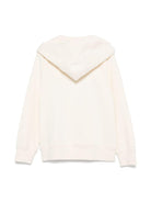 Felpa per bambino Golden Goose Kids beige con cappuccio e applicazione sul davanti P02059P001744 11788 GOLDEN GOOSE KIDS 