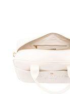 Borsa fasciatoio per neonati Balmain Kids bianca con logo ricamato BY0608 Z3829 102 BALMAIN KIDS 