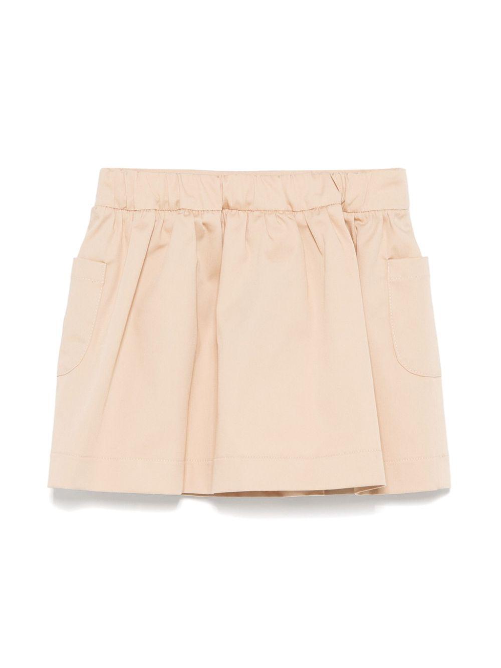 Gonna per neonata Fendi Kids beige con stampa monogramma FF in vita BFE041 ADEH F1P2P FENDI KIDS 