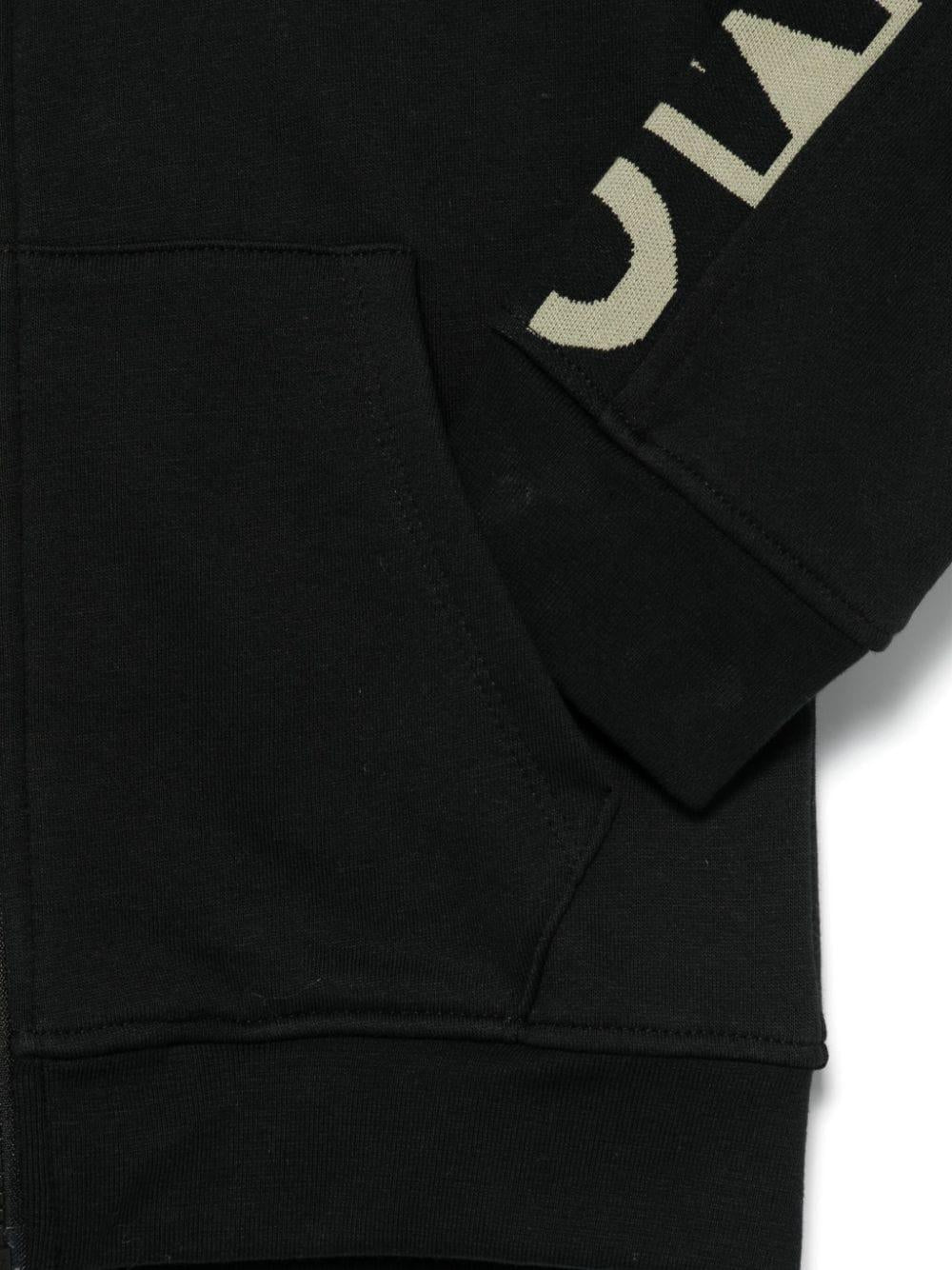 Felpa per bambino Stella McCartney Kids nera con logo jacquard TV4S60 Z0409 930 STELLA McCARTNEY KIDS 