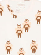 T-shirt per bambina Mini Rodini beige con stampa grafica 2562013911 OFF-WHITE MINI RODINI 