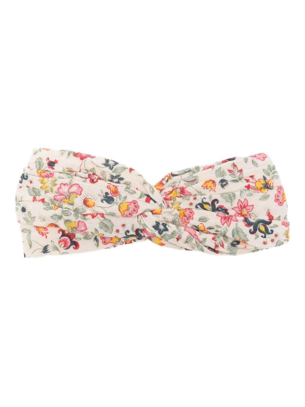 Fascia intrecciata per neonata Louise Misha beige con stampa floreale FAI-W25-H0198 CREAM LOUISE MISHA 