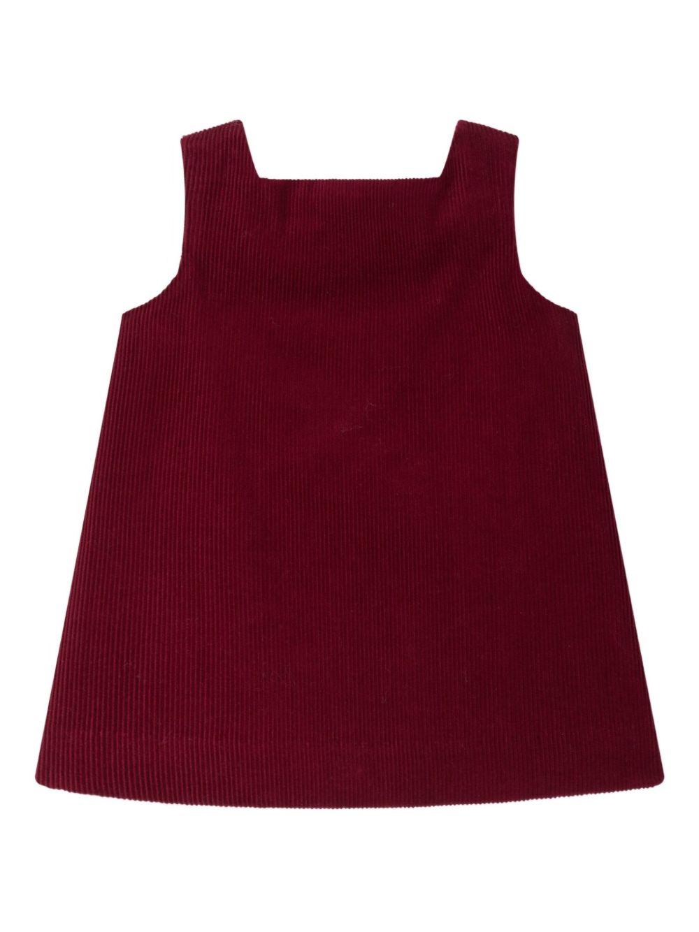 Abito per neonata Bonpoint rosso scuro con motivo a coste W05XDRW00001 053 BONPOINT 