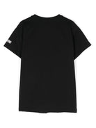 T shirt nera per bambina Moschino con stampa LOVE bianca HDV0FULCA61 60100 MOSCHINO KIDS 
