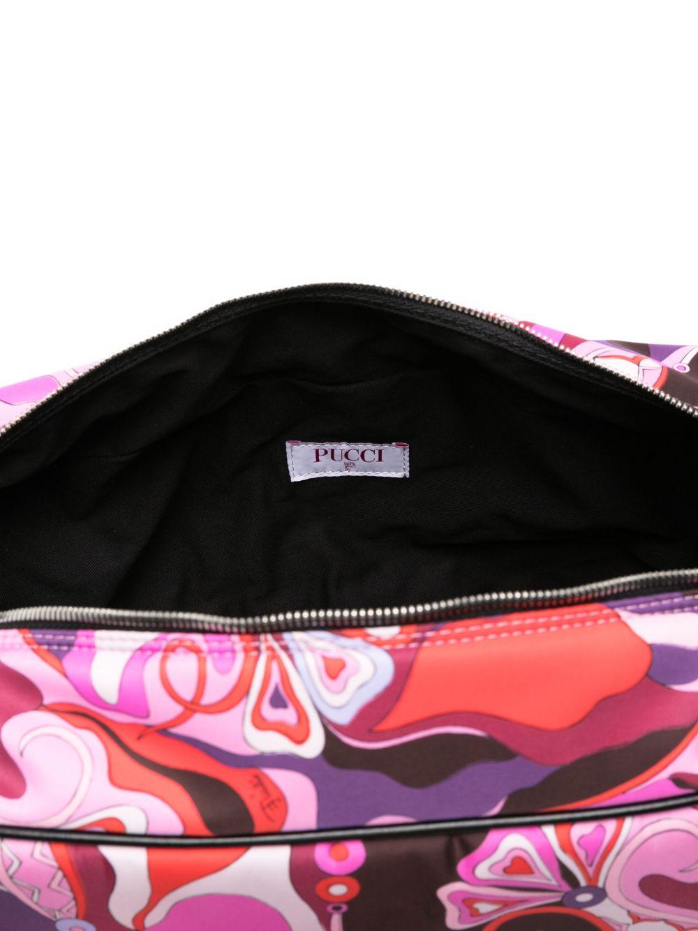 Borsa fasciatoio per neonata Emilio Pucci Junior fucsia con stampa a farfalla PX0028 N0373 513RO EMILIO PUCCI JUNIOR 