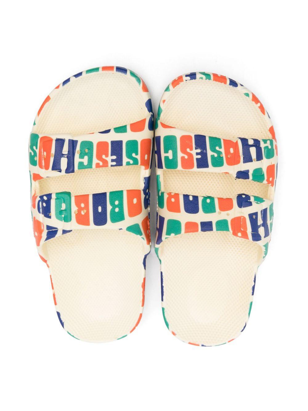 Ciabatte per bambino Bobo Choses beige con design con doppio cinturino B125AI042 991 BOBO CHOSES 