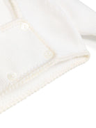 Cardigan doppiopetto per neonata La Stupenderia bianco con scollo quadrato WBSC60 800 LA STUPENDERIA 