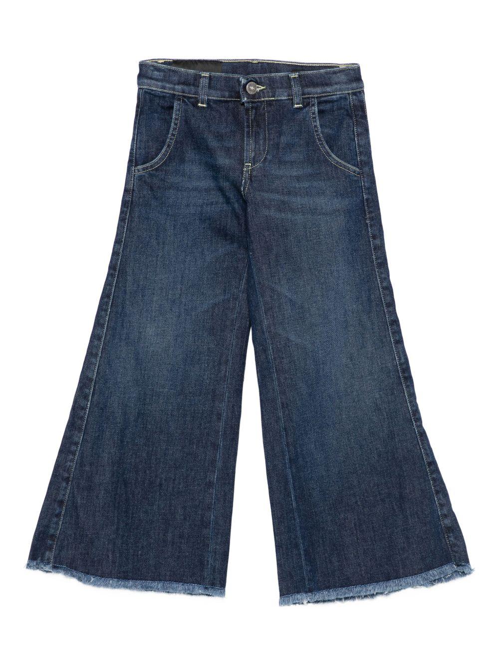 Jeans per bambina Dondup Kids denim con orli sfrangiati DFPA159CDS056 4000 DONDUP KIDS 