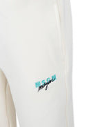 Pantaloni con logo ricamato per bambina MSGM Kids bianco con elastico in vita F4MSJGFP217 013 MSGM KIDS 
