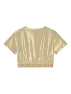 Top crop per bambina Versace Kids oro metallizzato 10181851A15107 2X610 VERSACE KIDS 