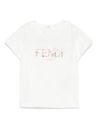 T-shirt per neonata Fendi Kids bianco con logo BFI167 7AJ F0TU9 FENDI KIDS 