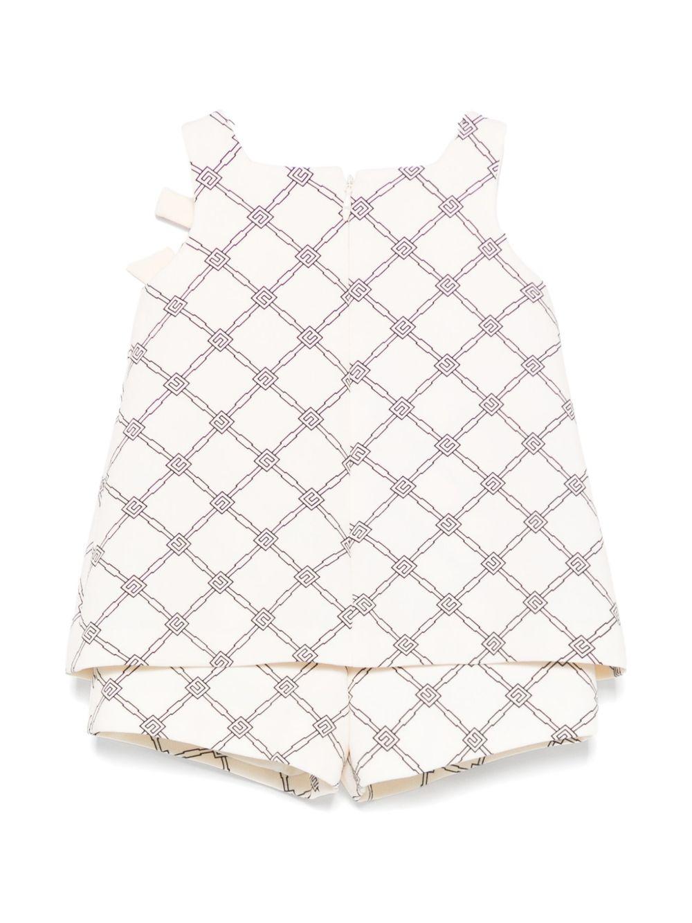 Tutina per neonata Elisabetta Franchi La Mia Bambina beige con stampa monogramma EGTA0080GA018 D027 ElISABETTA FRANCHI 