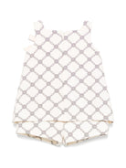 Tutina per neonata Elisabetta Franchi La Mia Bambina beige con stampa monogramma EGTA0080GA018 D027 ElISABETTA FRANCHI 