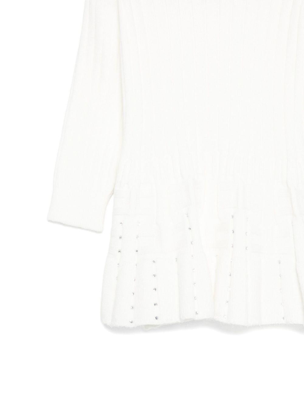 Abito per neonata Elisabetta Franchi La Mia Bambina bianco con orlo peplo EGAB218CFL040 0004 ElISABETTA FRANCHI 